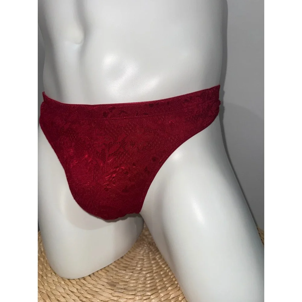 Cosabella Never Say Never‎ Men's Lace G-String Sindoor Red Size S